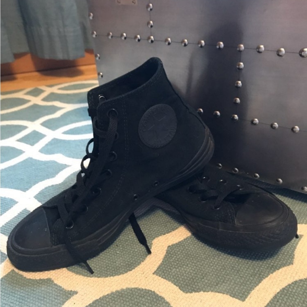 Black high top converse